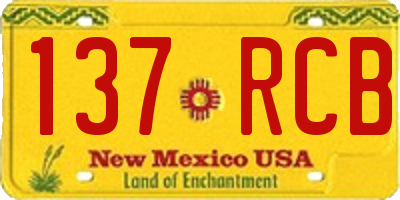 NM license plate 137RCB