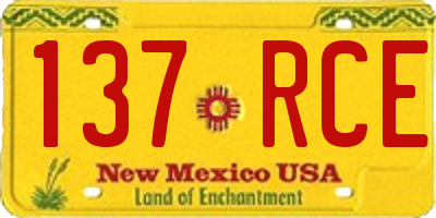 NM license plate 137RCE
