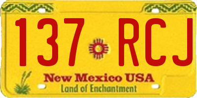 NM license plate 137RCJ