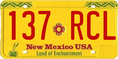 NM license plate 137RCL