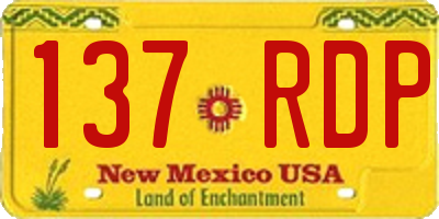 NM license plate 137RDP