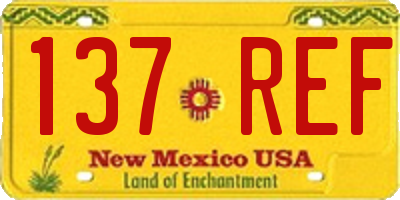 NM license plate 137REF