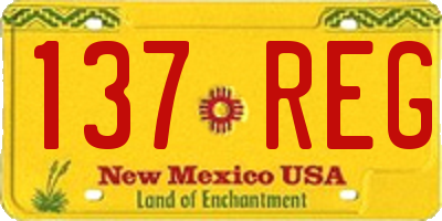 NM license plate 137REG