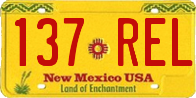 NM license plate 137REL