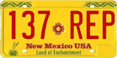 NM license plate 137REP