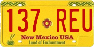 NM license plate 137REU