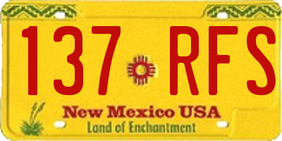 NM license plate 137RFS
