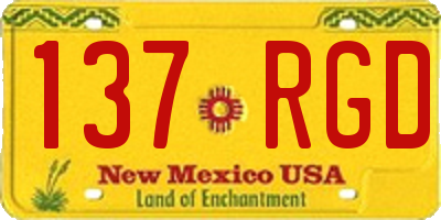 NM license plate 137RGD