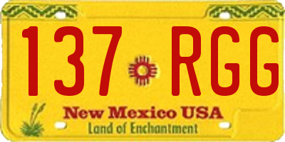 NM license plate 137RGG