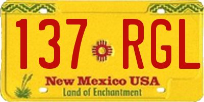 NM license plate 137RGL