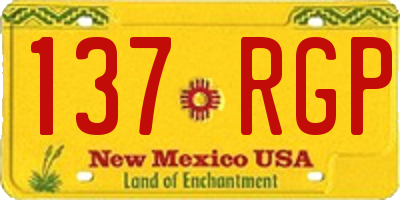NM license plate 137RGP