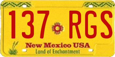 NM license plate 137RGS
