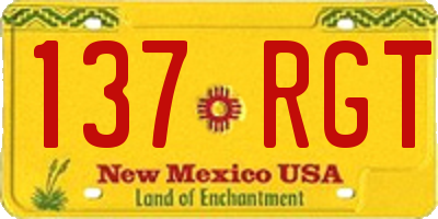 NM license plate 137RGT