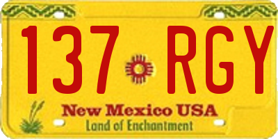 NM license plate 137RGY