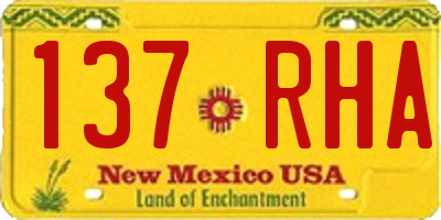 NM license plate 137RHA