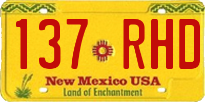 NM license plate 137RHD