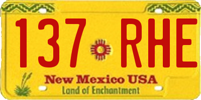 NM license plate 137RHE