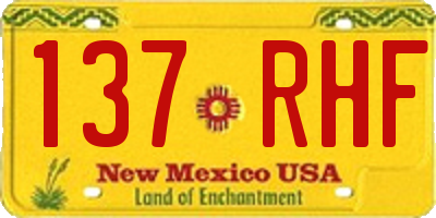 NM license plate 137RHF