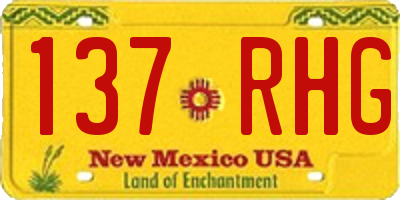 NM license plate 137RHG