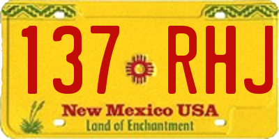 NM license plate 137RHJ