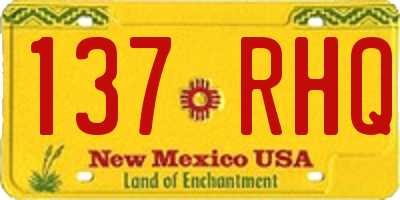 NM license plate 137RHQ