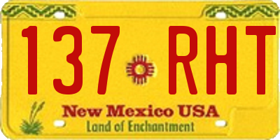 NM license plate 137RHT