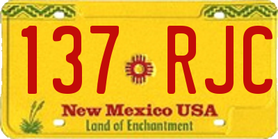 NM license plate 137RJC