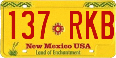 NM license plate 137RKB