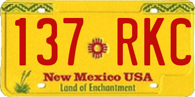 NM license plate 137RKC