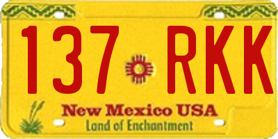 NM license plate 137RKK