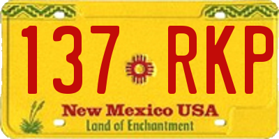 NM license plate 137RKP