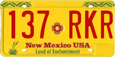 NM license plate 137RKR