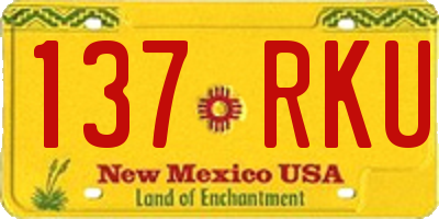 NM license plate 137RKU