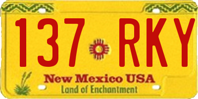 NM license plate 137RKY