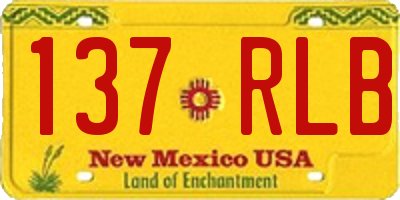NM license plate 137RLB