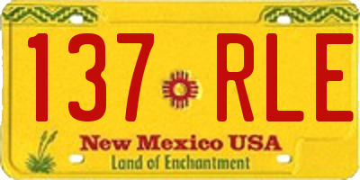 NM license plate 137RLE