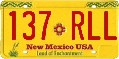 NM license plate 137RLL