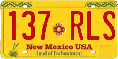 NM license plate 137RLS