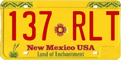 NM license plate 137RLT