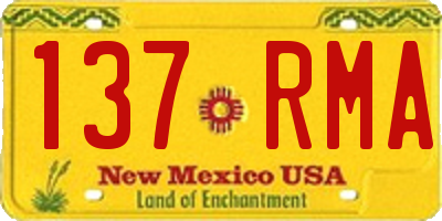 NM license plate 137RMA