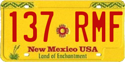 NM license plate 137RMF