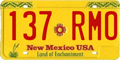 NM license plate 137RMO