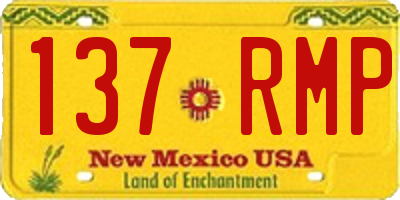 NM license plate 137RMP