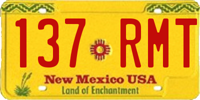 NM license plate 137RMT