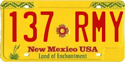 NM license plate 137RMY