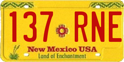 NM license plate 137RNE