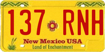 NM license plate 137RNH