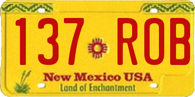 NM license plate 137ROB