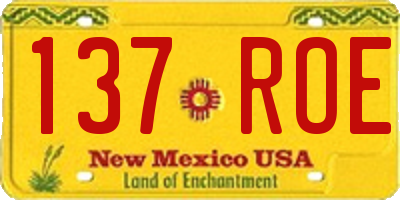 NM license plate 137ROE