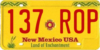 NM license plate 137ROP